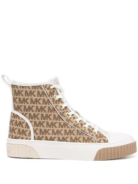 michael kors gertie high top sneakers|michael kors canvas sneakers.